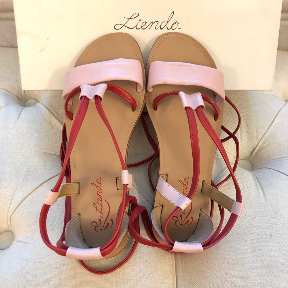 Anthropologie/Liendo Ankle tie Gladiator Sandals